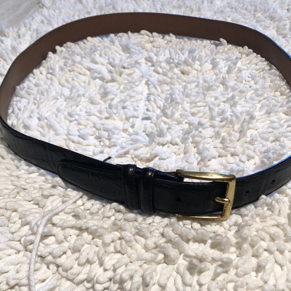 🚨B2G1 BRIGHTON Black Gold Tone Leather Belt